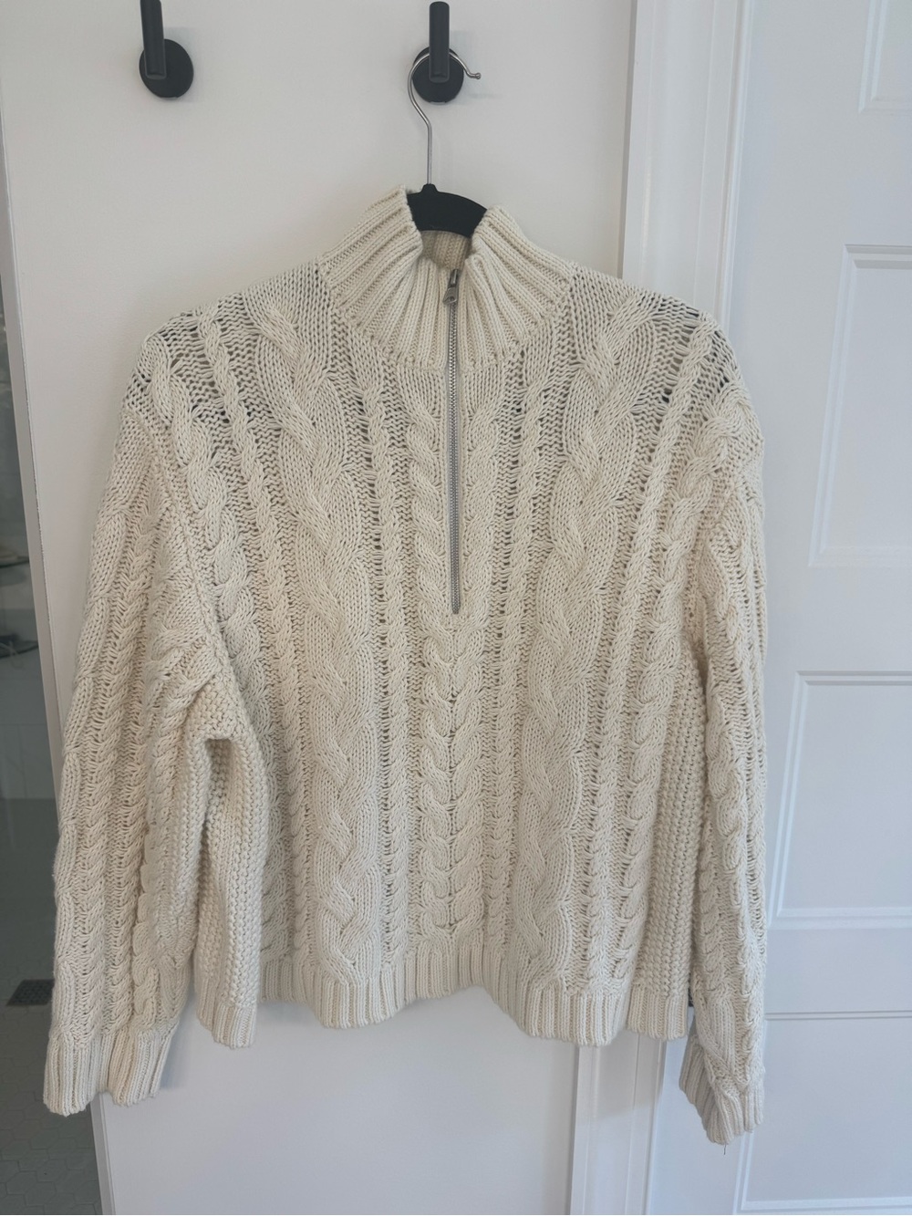 Jenni Kayne cable cotton half zip pullover